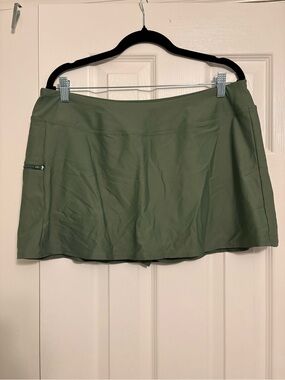 Sunsets Sporty Swim Skirt XL Olive